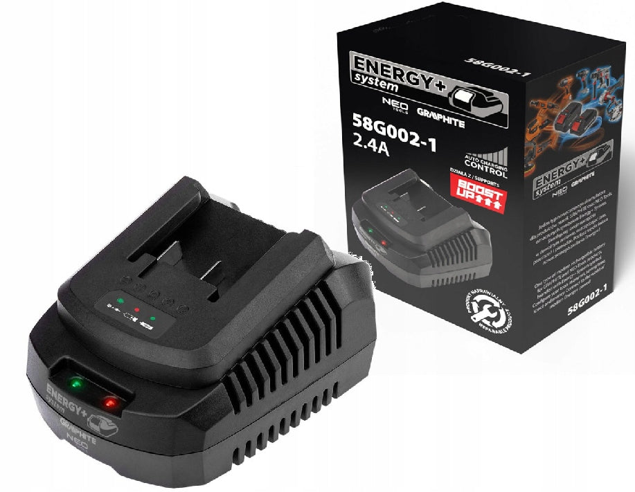 GRAPHITE Battery charger 2.4A system Energy+ NEO 18V 58G002-1
