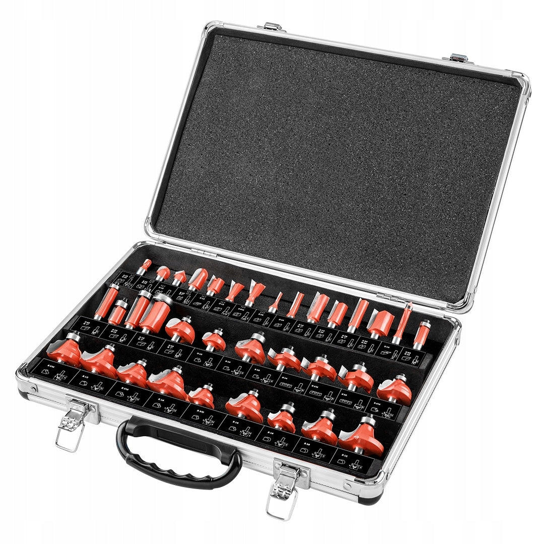 GRAPHITE Edge milling machine 510W + Cutters 35 pcs. Upper spindle 6-8 mm Brand GRAPHITE