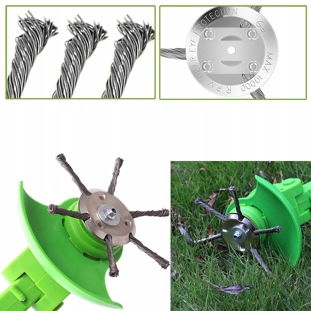 GRASS CUTTING HEAD STEEL WIRE BRUSH FOR TRIMMER WEEDING Brand no brand