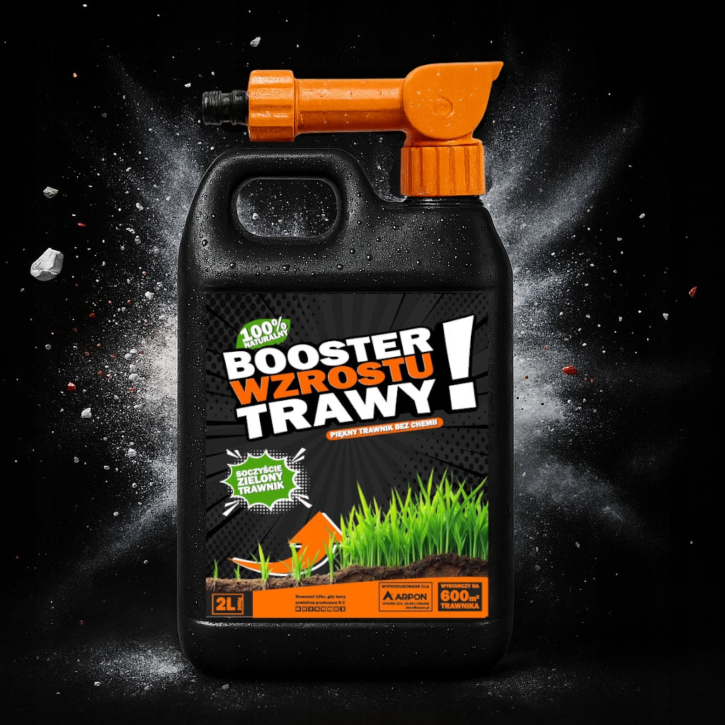 GRASS GROWTH BOOSTER 2l NATURAL LAWN FERTILIZER BIO HUMUS 600m2 Packaging status original