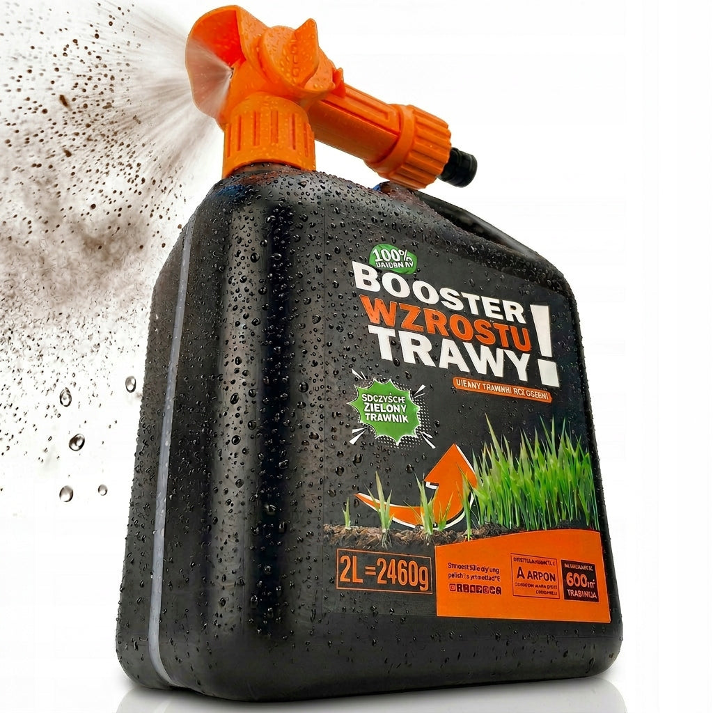 GRASS GROWTH BOOSTER 2l NATURAL LAWN FERTILIZER BIO HUMUS 600m2