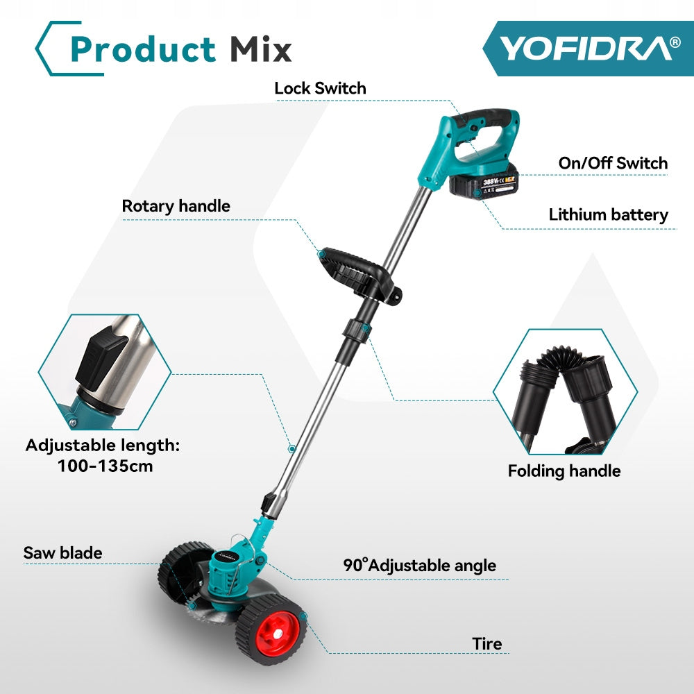 GRASS TRIMMER SCYTHE CORDLESS ELECTRIC GARDEN 2x AKU Manufacturer code sku006043_2CZK
