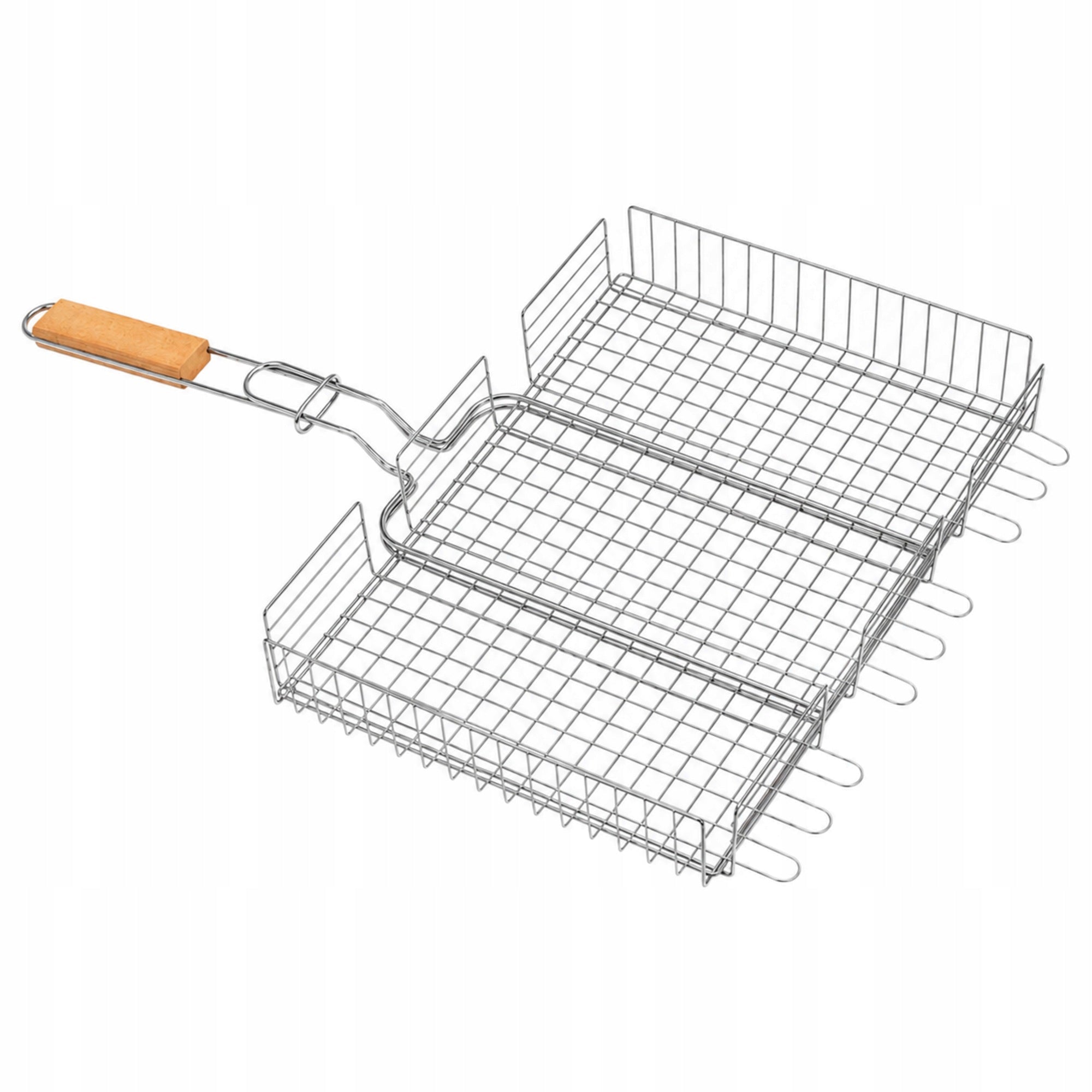 GRATE GRID GRILLING FISH MEAT VEGETABLES WOODEN HANDLE GRILL Manufacturer code GRILL005