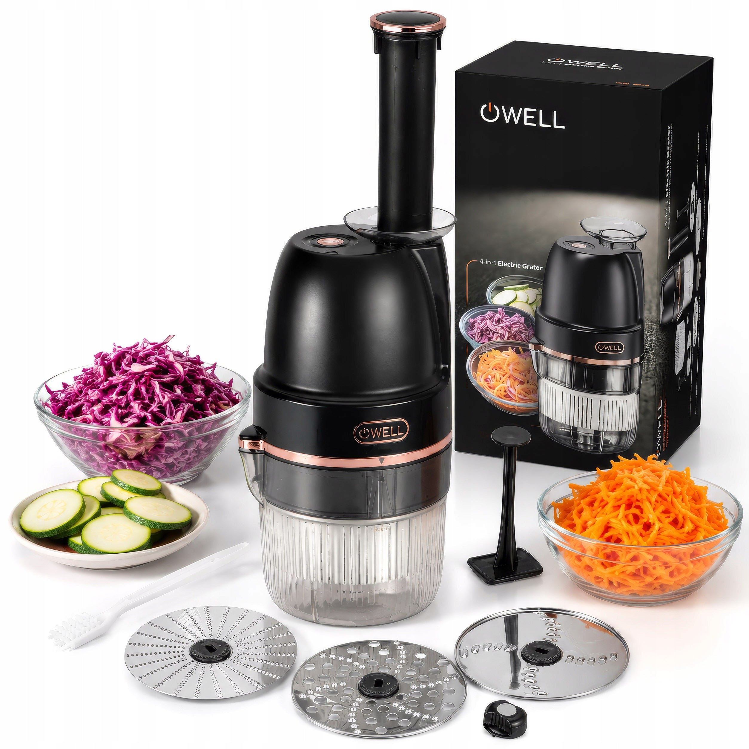 GRATER POTATO FRICTION MACHINE ELECTRIC SLICER 200W STRONG 4in1