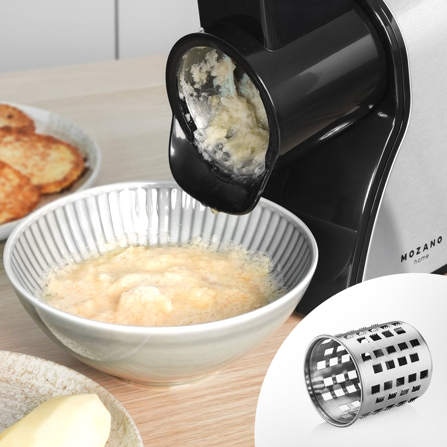 GRATER POTATO FRICTION MACHINE ELECTRIC SLICER 350W STRONG 4in1 Manufacturer code AGD/SZA/01#SRE