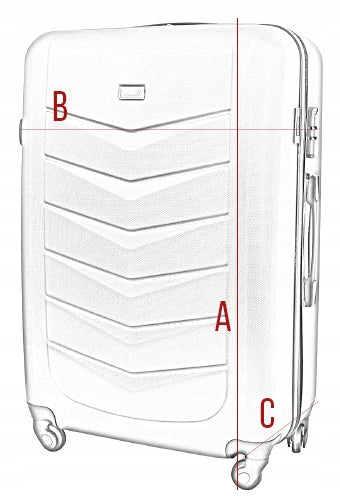 GRAVITT set of travel suitcases on wheels large medium small 4in1 ABS 602 Height 76 cm