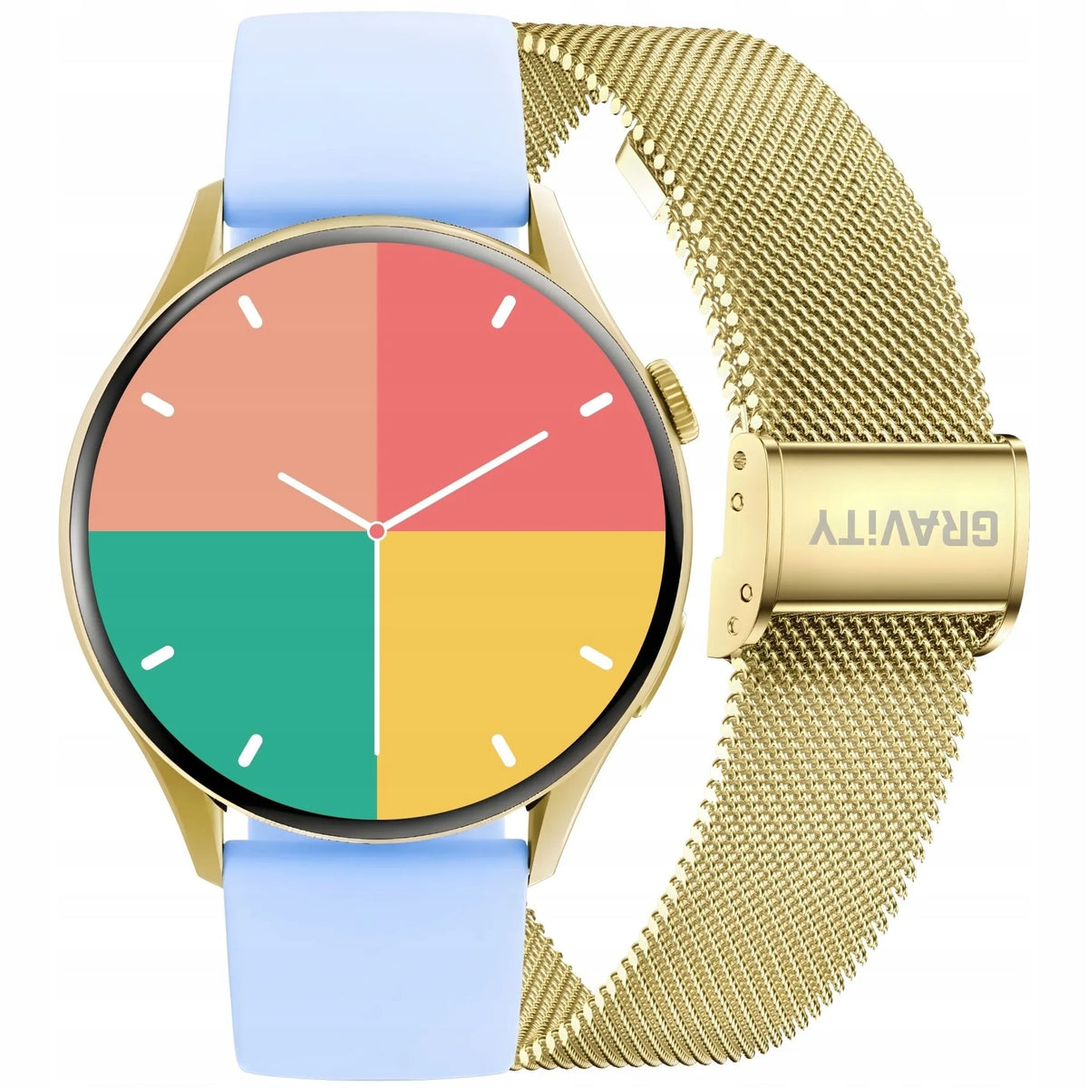 GRAVITY GT11-4 women's gold smartwatch BLUE STRAP FREEBIE