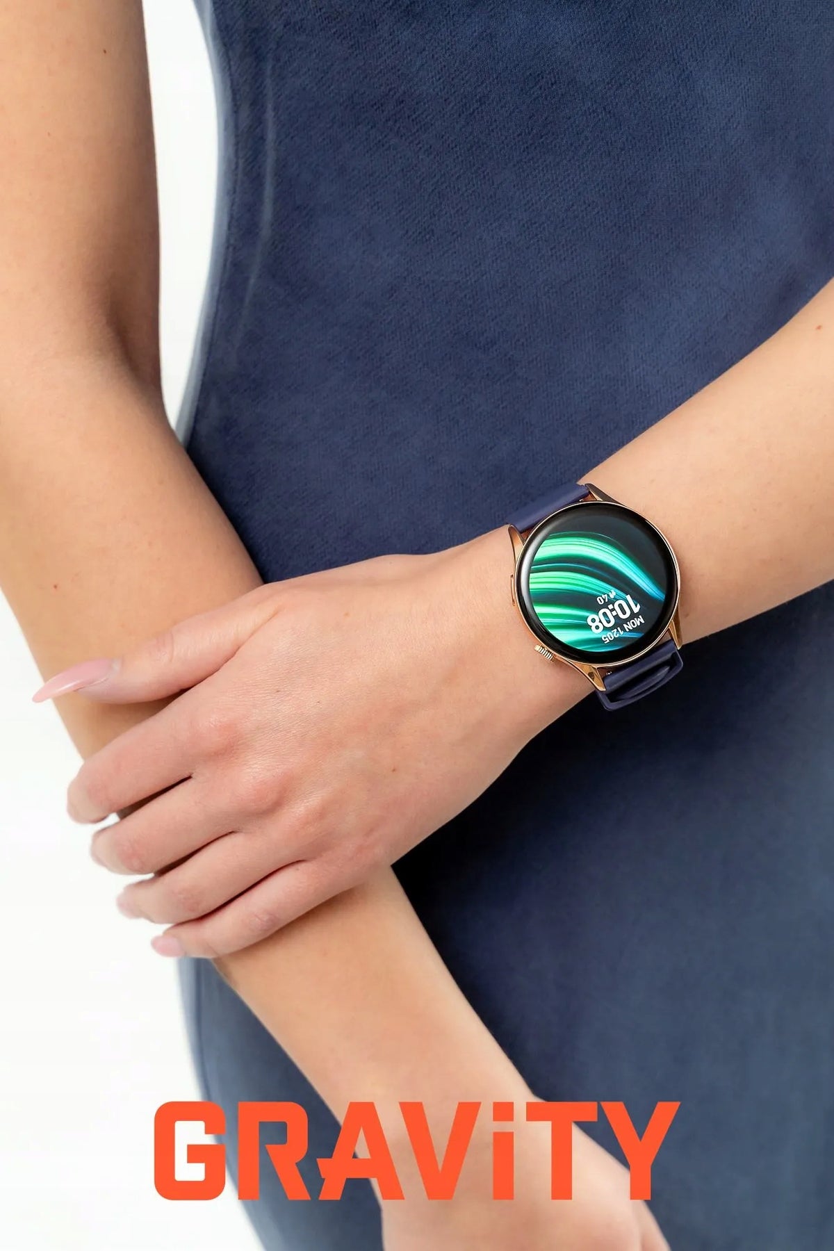 GRAVITY GT11-6 women's rose gold smartwatch NAVY BLUE STRAP FREEBIE Model other