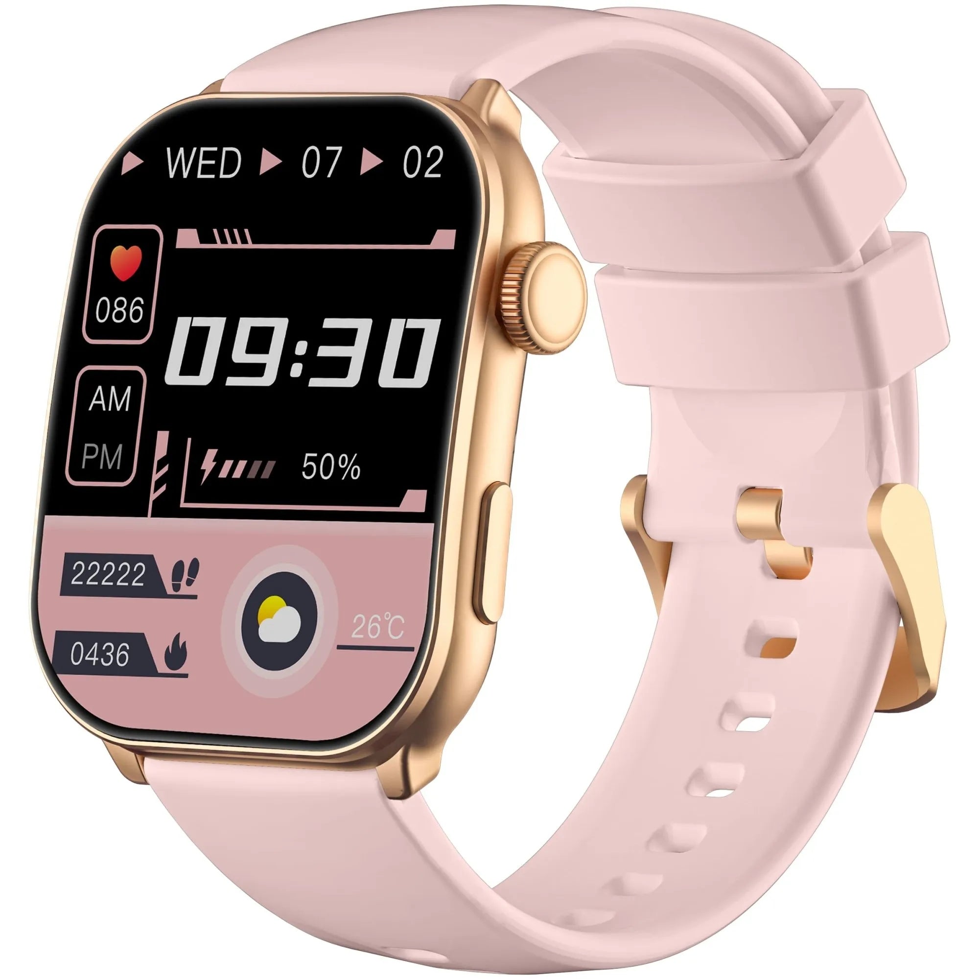 GRAVITY GT28-6 Rectangular Rose Gold Calling Smartwatch Brand Gravity