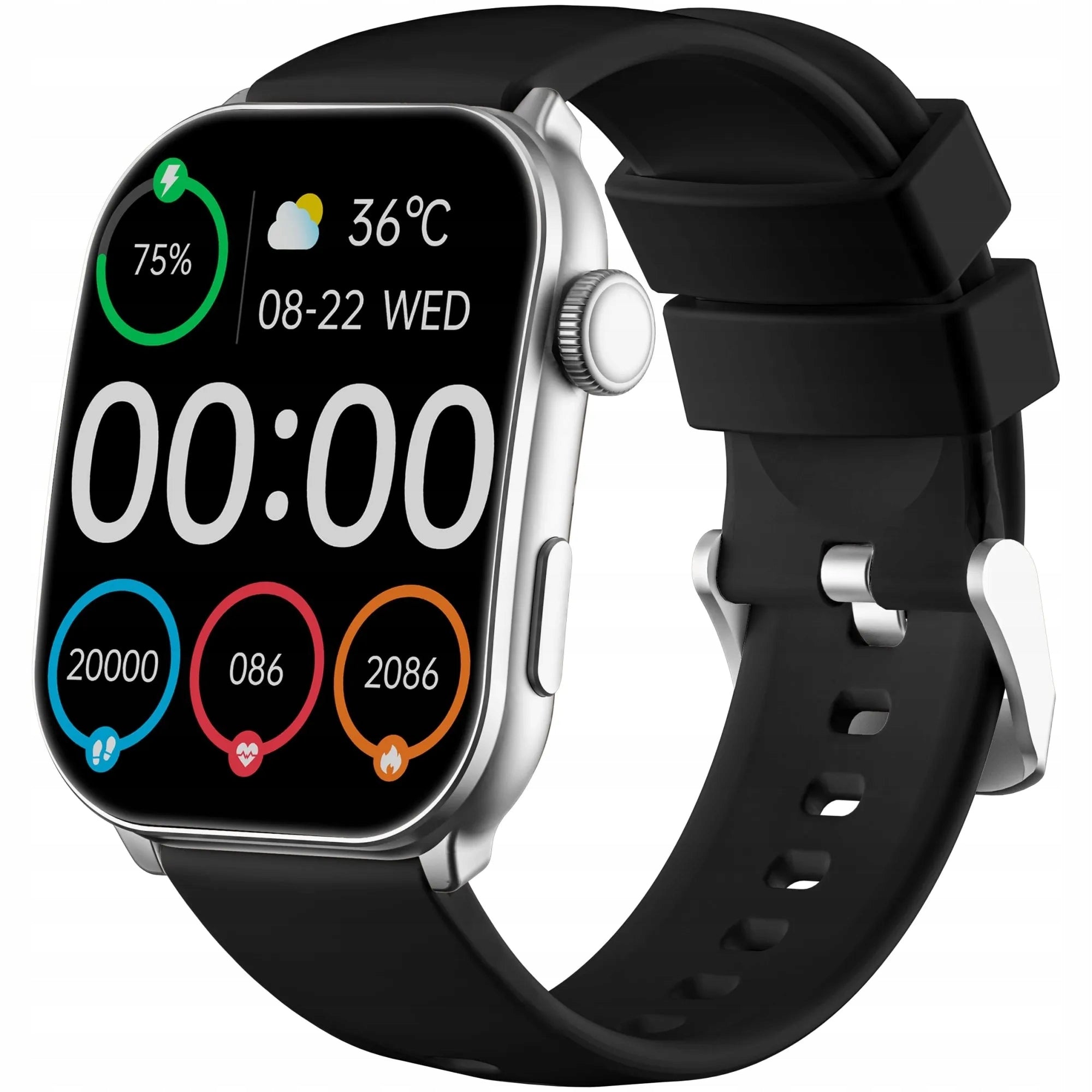 GRAVITY GT28-9 Rectangular Silver Smartwatch for Calling Brand Gravity