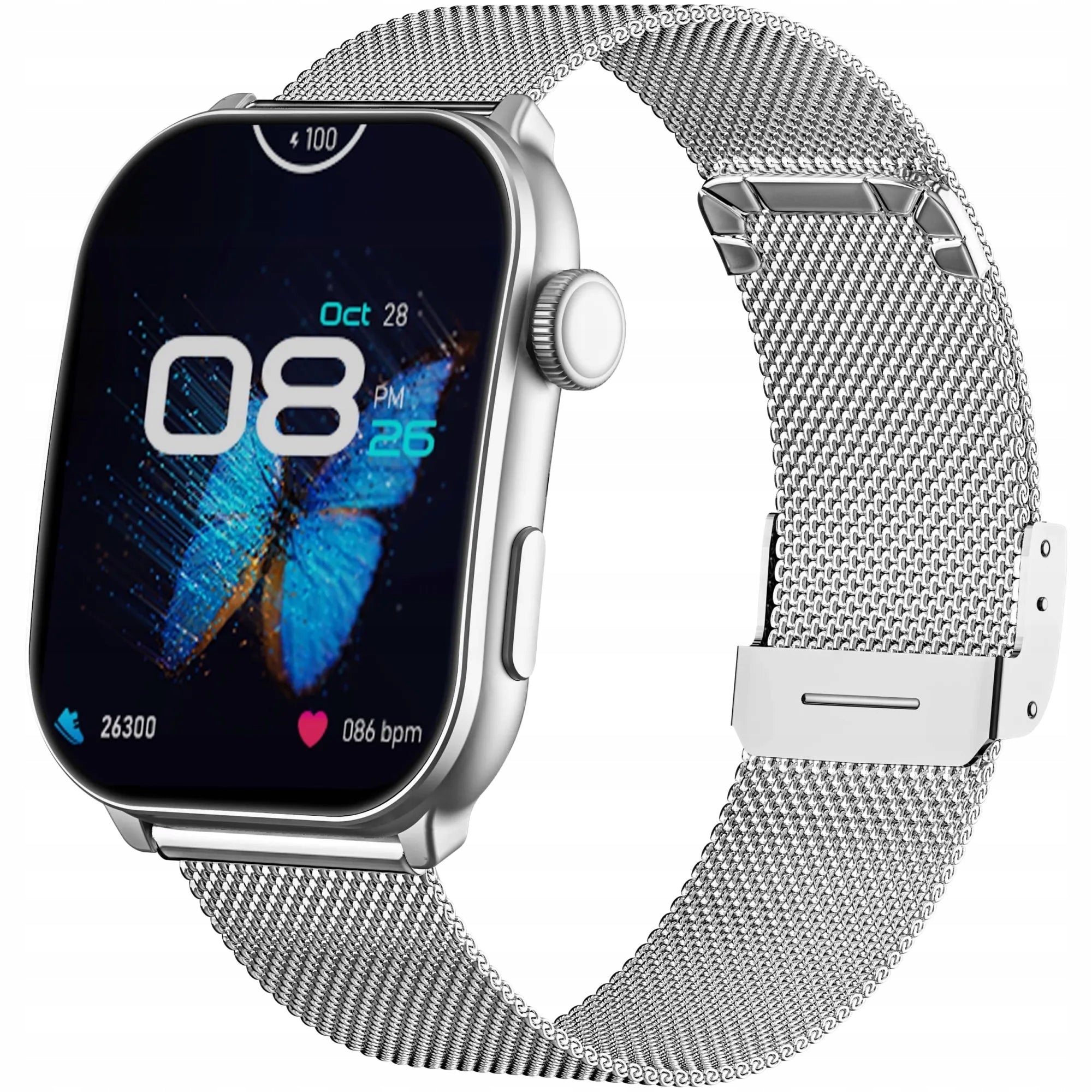 GRAVITY GT28-9 Rectangular Silver Smartwatch for Calling Model other