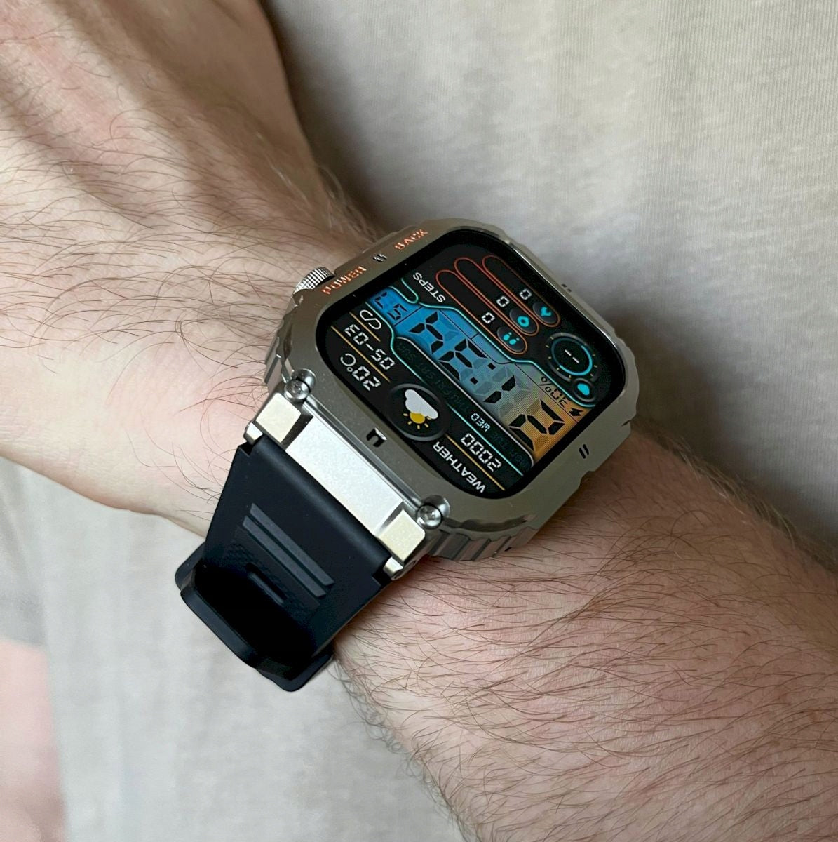 GRAVITY GT6-5 silver with strap smartwatch for men Brand Gravity