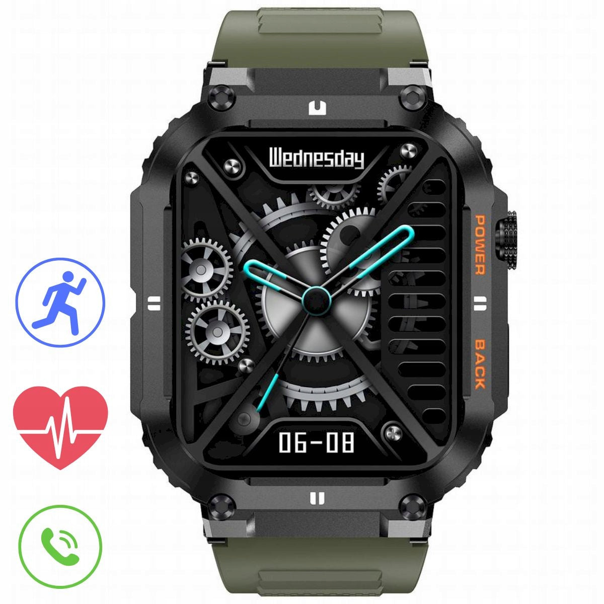 GRAVITY GT6-6 military men's smartwatch with talk function