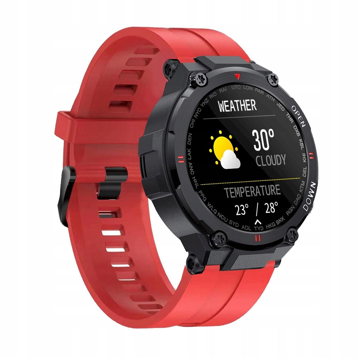 GRAVITY GT7-5 red men's smartwatch strap with talk function Brand Gravity