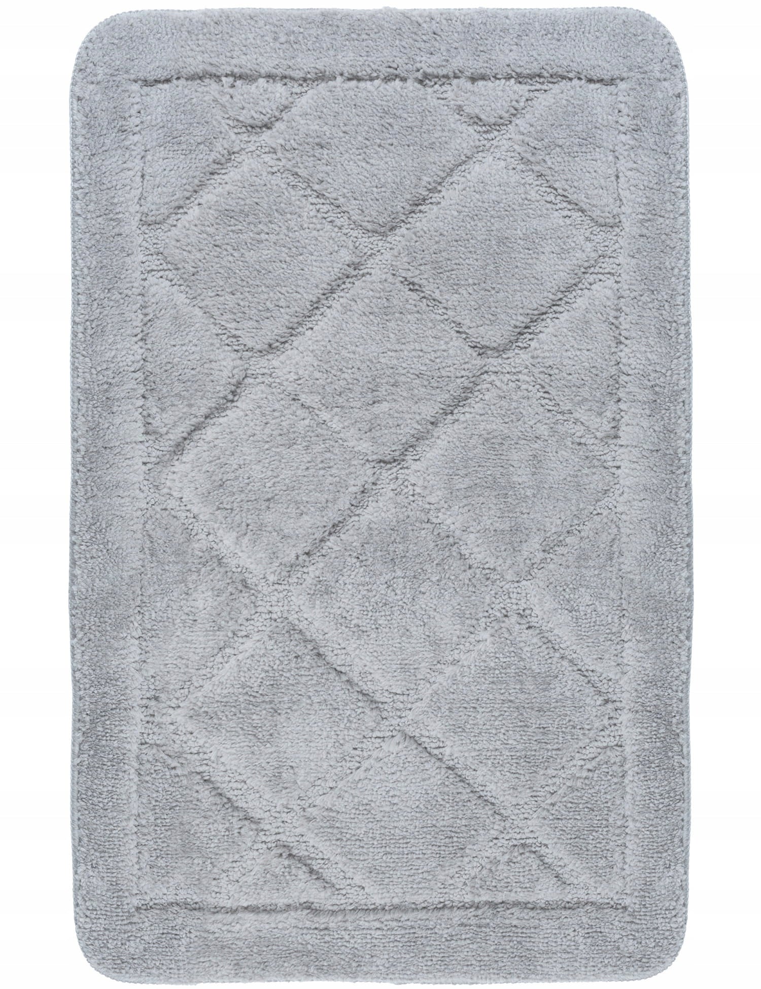 GRAY ABSORBENT, ANTI-SLIP, SOFT BATHROOM CARPET 40x60CM, DECORATIVE Product width 40 cm