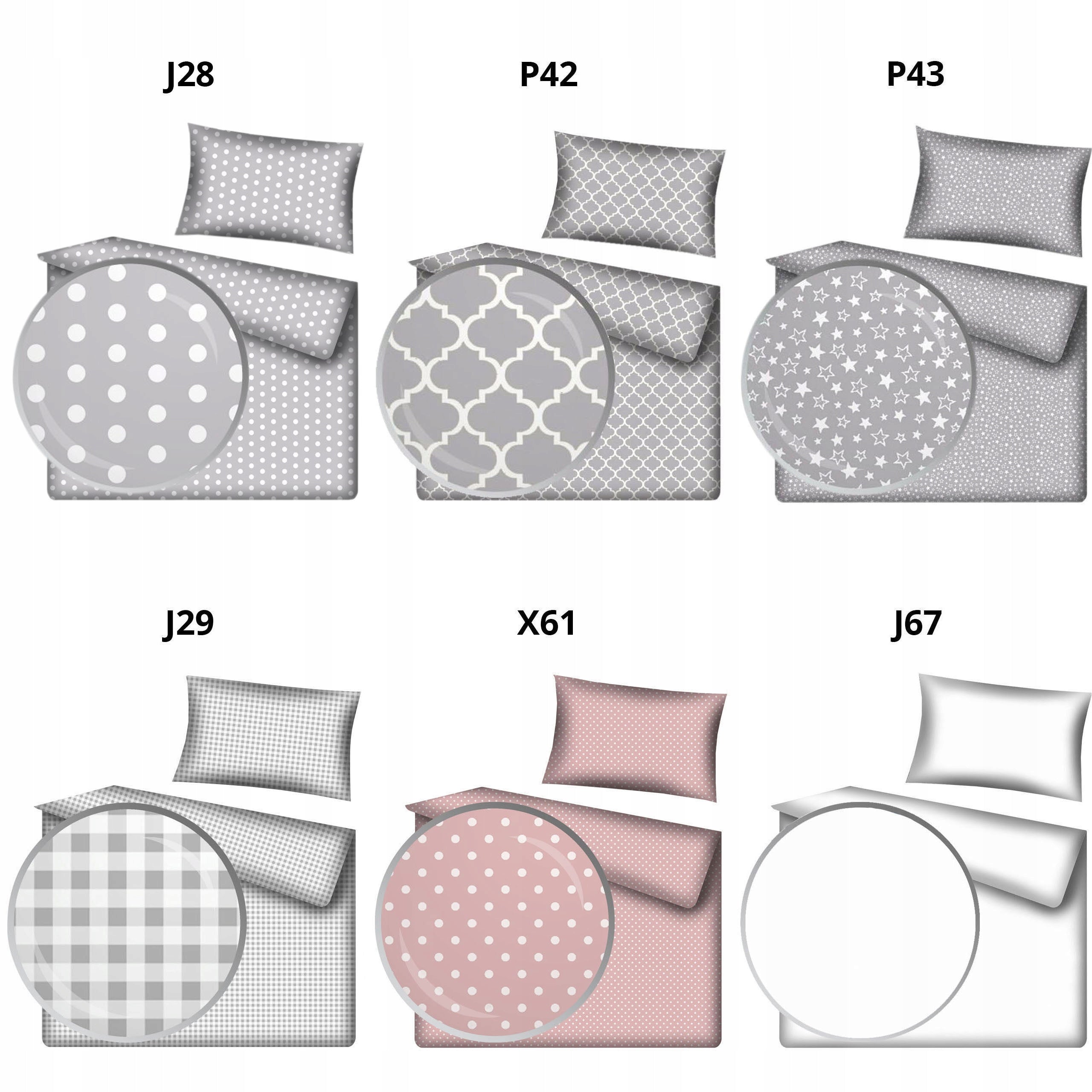 GRAY COTTON BEDDING SET WITH CATS Manufacturer code 02065