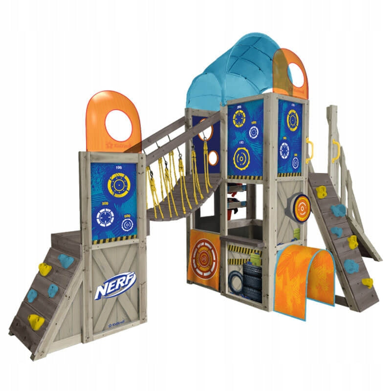 GREAT Square Toys NERF Wooden BRIDGE CLIMBING WALL 444x168x249cm