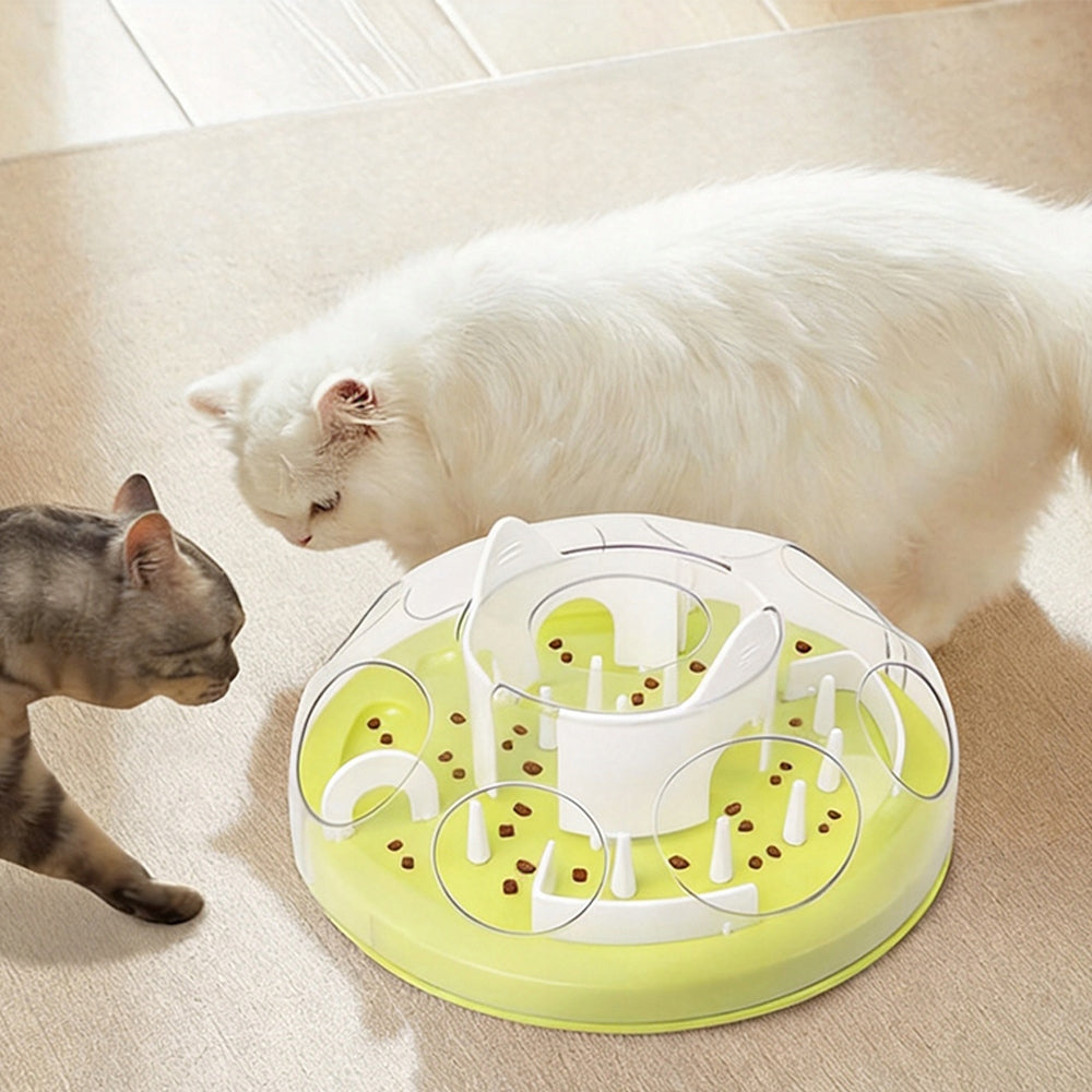 GREEN BOWL-LABYRINTH SLOWING CAT FOOD INTERACTIVE TOY Packaging status original