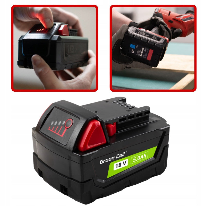 GREEN CELL MILWAUKEE M18 18V 5Ah REPLACEMENT B5 POWER TOOL BATTERY