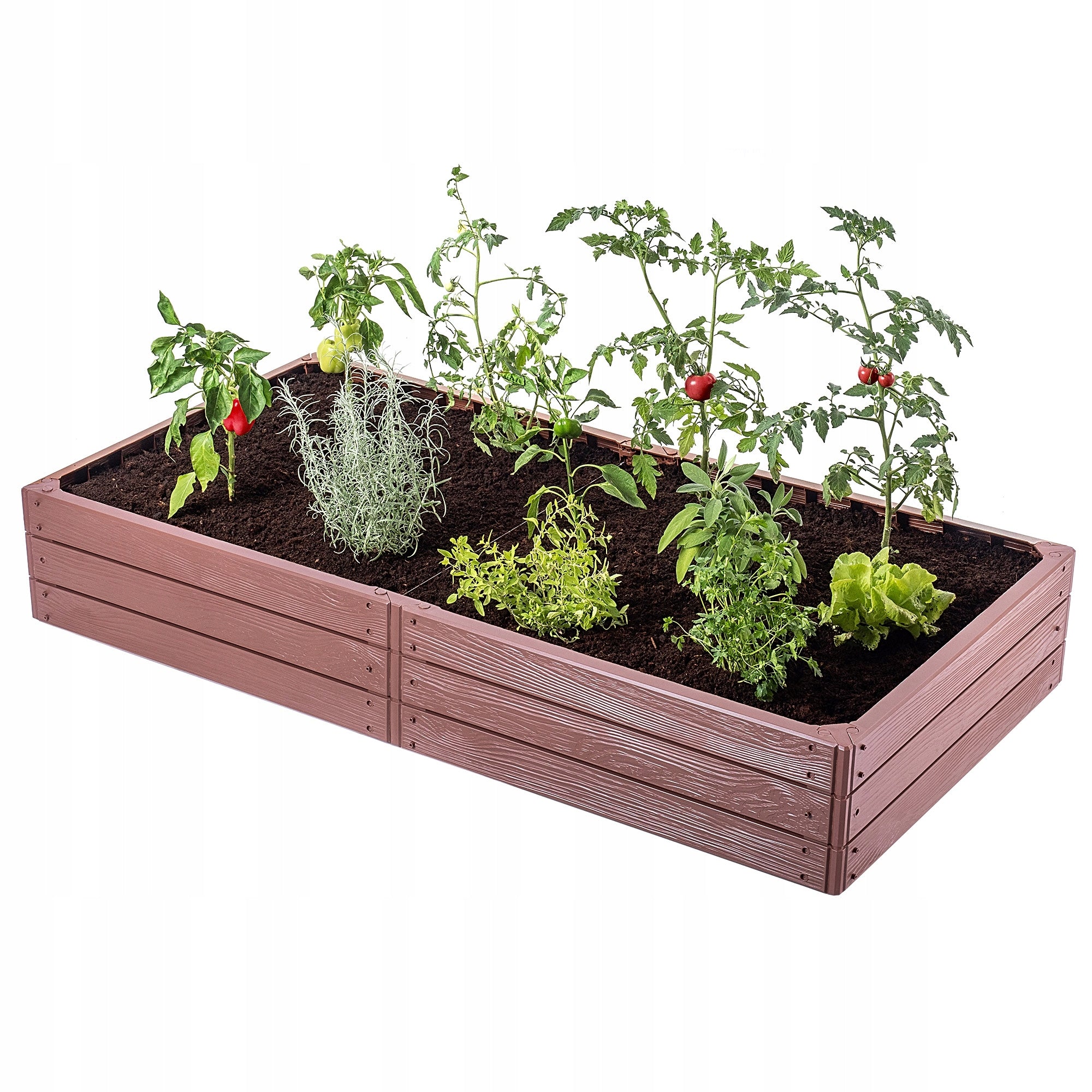 GREEN GROUP RAISED ROAD GARDEN BOX BROWN BREAK 150x75cm Color beige