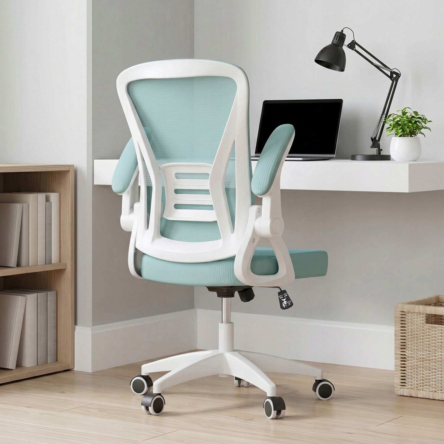 GREEN MESH SWIVEL OFFICE CHAIR WITH ADJUSTABLE LUMBAR SUPPORT Manufacturer code X24F00K228