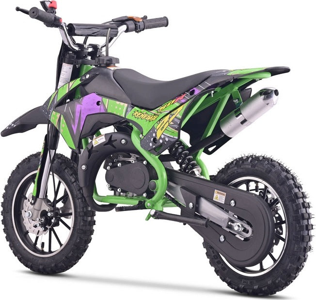 GREEN MOTOR FOR CHILDREN WITH INTERNAL COMBUSTION ENGINE ON PUMPED WHEELS Manufacturer code RZZ.GRRN01.Z