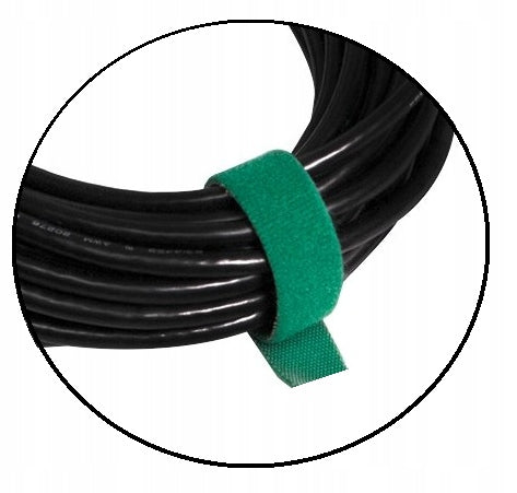 GREEN TAPE GREEN VELCRO CABLE ORGANIZER VELCRO BAND 15mm x 1m Color green