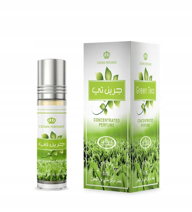 GREEN TEA 6 ml Arabic Perfume in Al Rehab Oil for Her FRESH CITRUS EAN (GTIN) 6291110092069