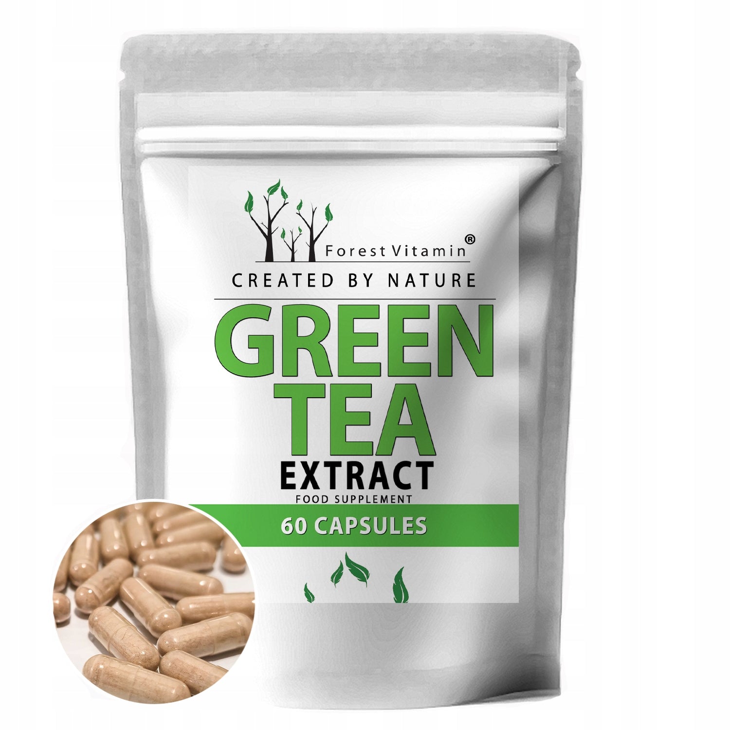 GREEN TEA STRONG EXTRACT EGCG 500mg CATECHINS POLYPHENOLS PURE COMPOSITION