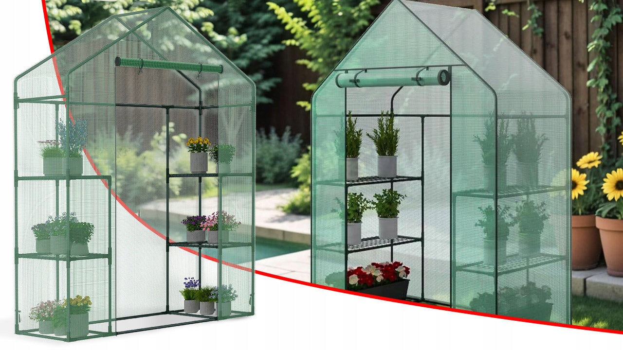 GREENHOUSE BALCONY GARDEN FOIL SMALL MINI FOIL TUNNEL 195x143x73 cm Length 73 m