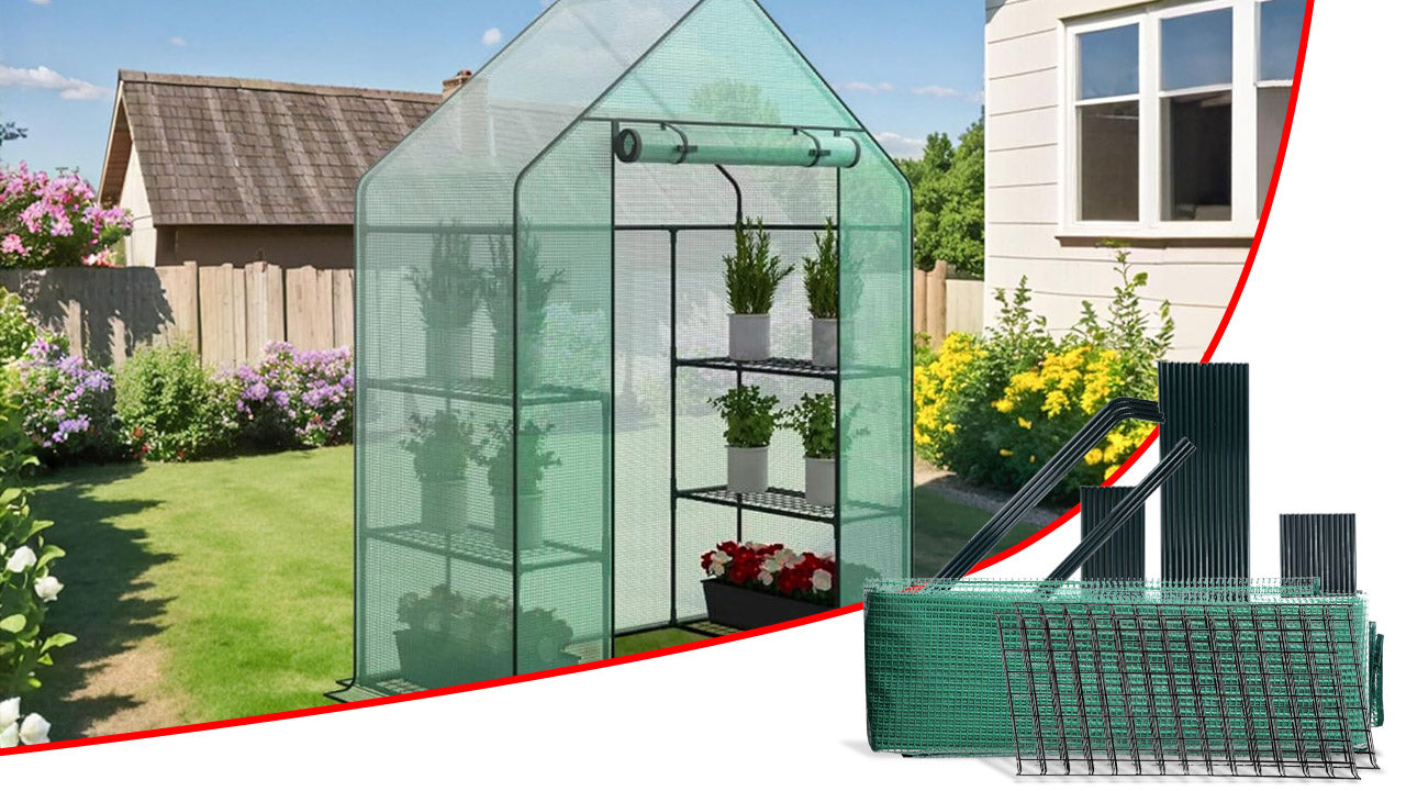 GREENHOUSE BALCONY GARDEN FOIL SMALL MINI FOIL TUNNEL 195x143x73 cm Manufacturer code na warzywa piętrowy do uprawy regał