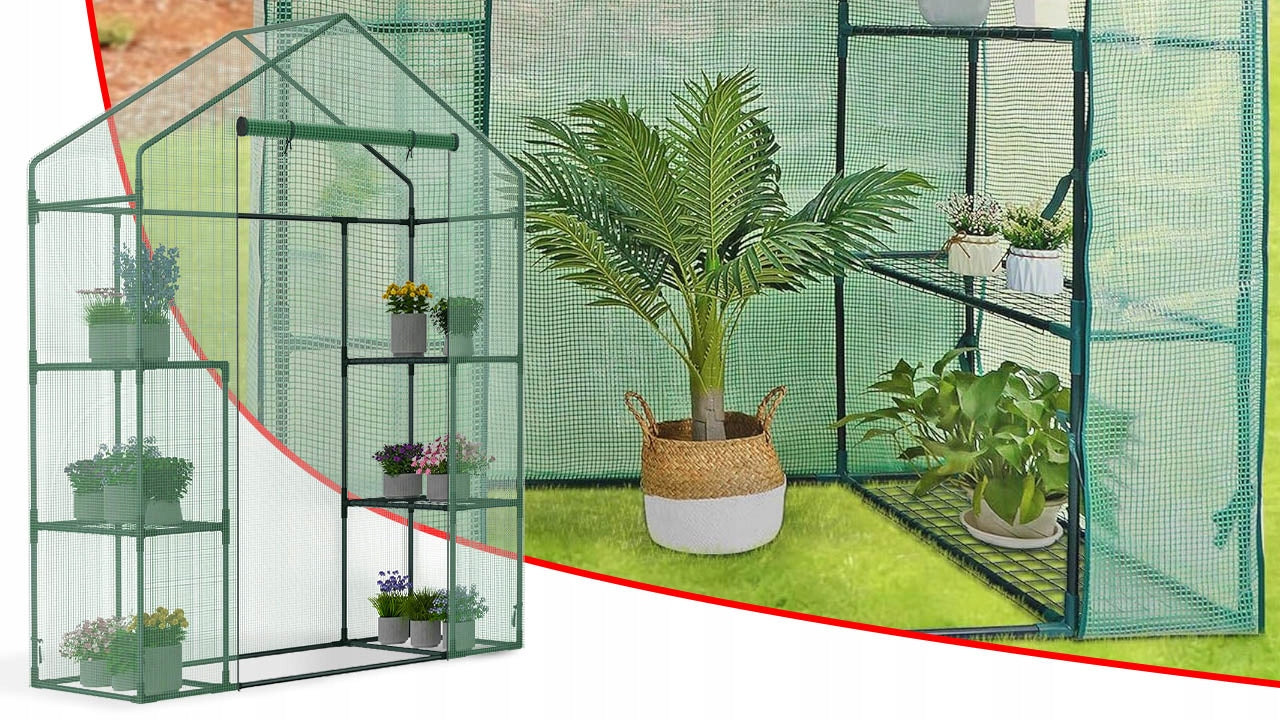 GREENHOUSE BALCONY GARDEN FOIL SMALL MINI FOIL TUNNEL 195x143x73 cm Packaging status original