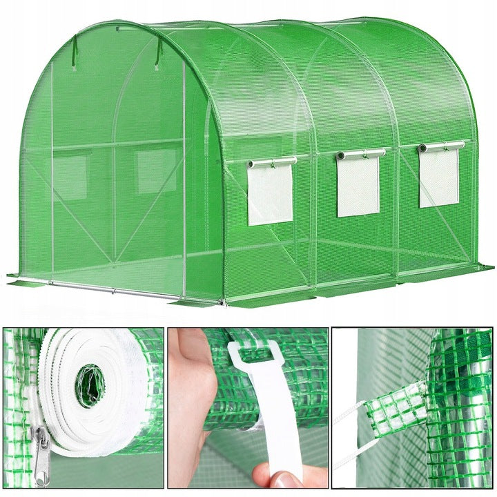 GREENHOUSE FOIL GARDEN TUNNEL 2x3 6m2 GREEN FOIL + FRAME 3x2m Manufacturer code TUNEL FOLIOWY 2x3m + stelaż