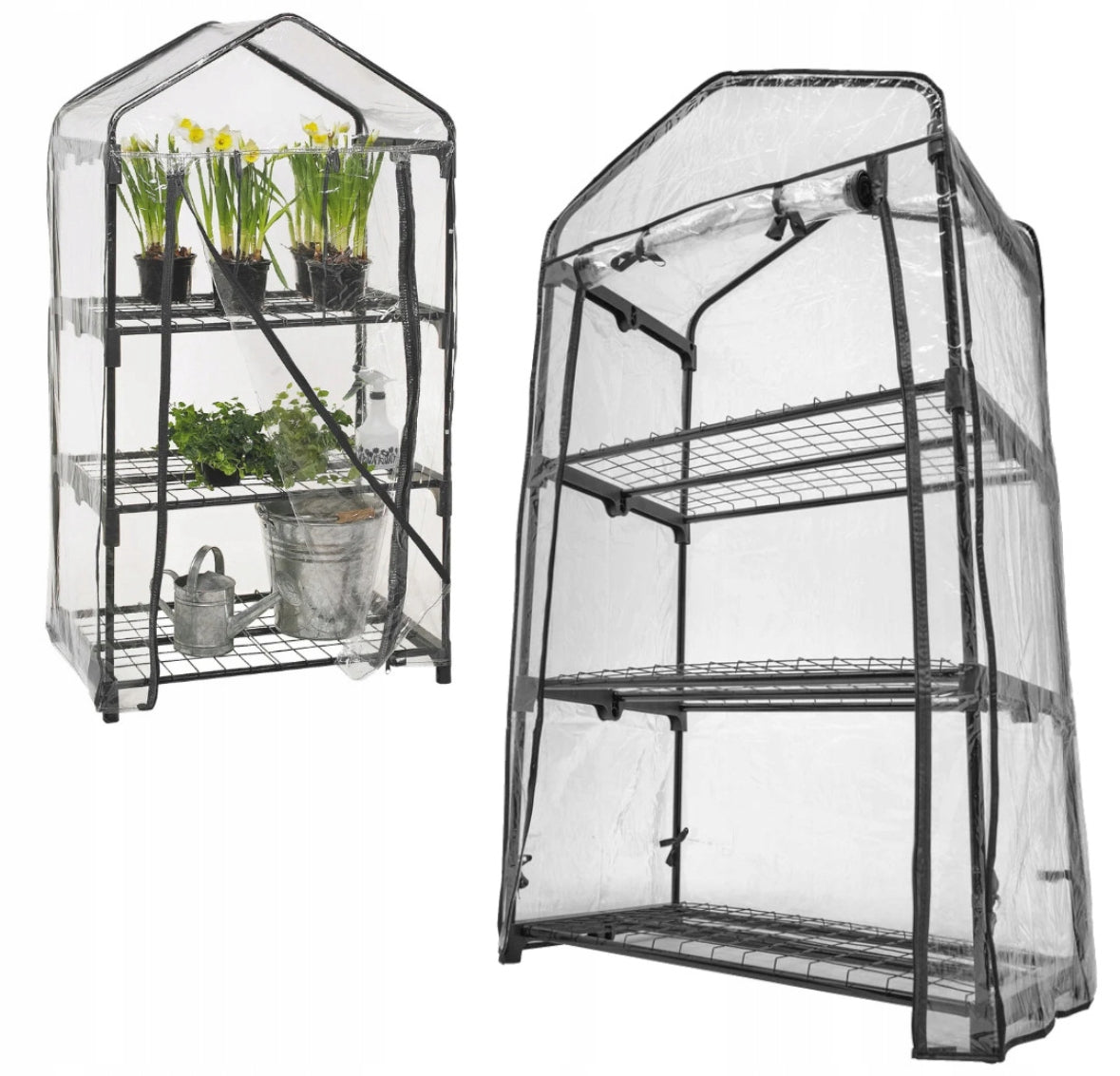 GREENHOUSE GARDEN BALCONY 3 SHELVES BOOKCASE FLOWERBED FLOWER STAND 125x70 EAN (GTIN) 4059438883293