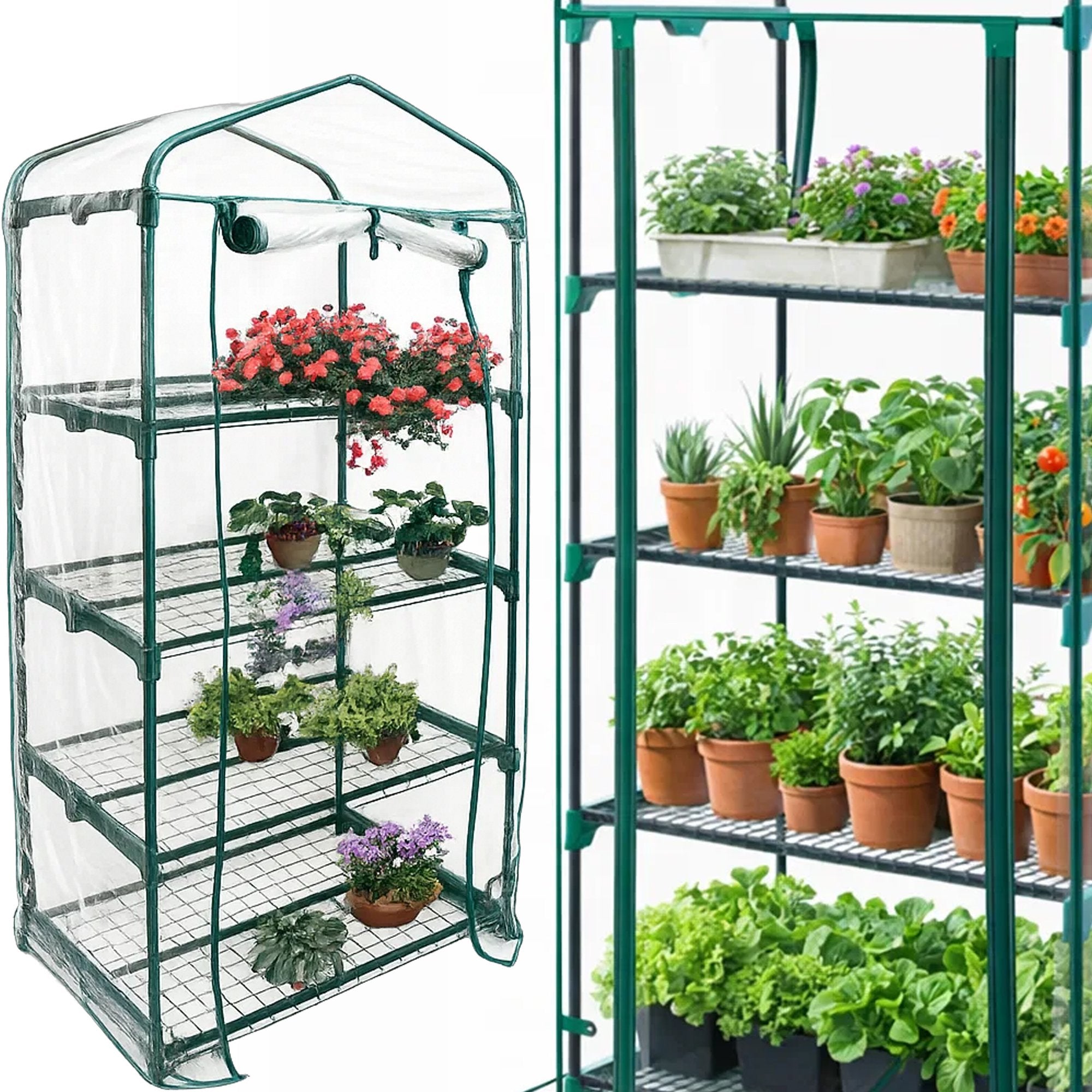 GREENHOUSE GARDEN BALCONY TERRACE FOR BALCONY 70x60x160CM FOIL LOCKABLE