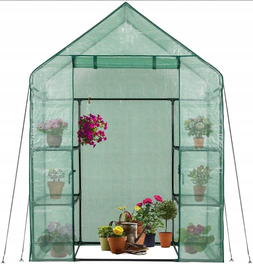GREENHOUSE GARDEN FOIL WITH SHELVES SEEDLING FOR SOWING quilting on the balcony Packaging status original
