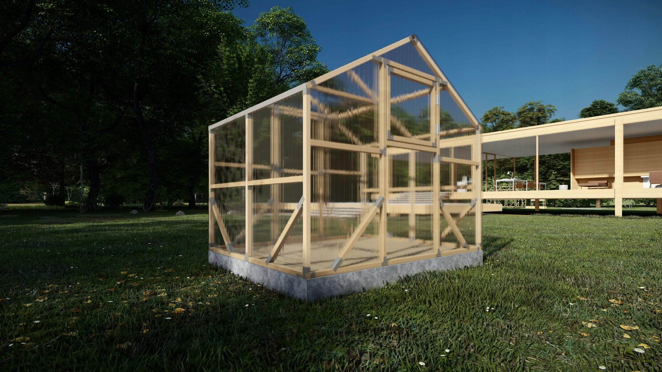 GREENHOUSE GARDEN TUNNEL COTTAGE - SOLID WOOD + POLYCARBONATE - 2 m x 2,6 m. EAN (GTIN) 5907127900235