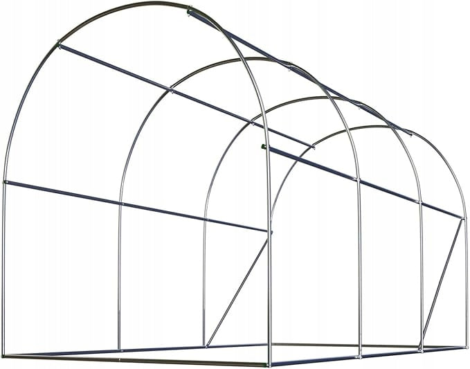 GREENHOUSE LARGE GARDEN 200x300x200CM 6 WINDOWS DURABLE WHITE CONSTRUCTION Width 2 m