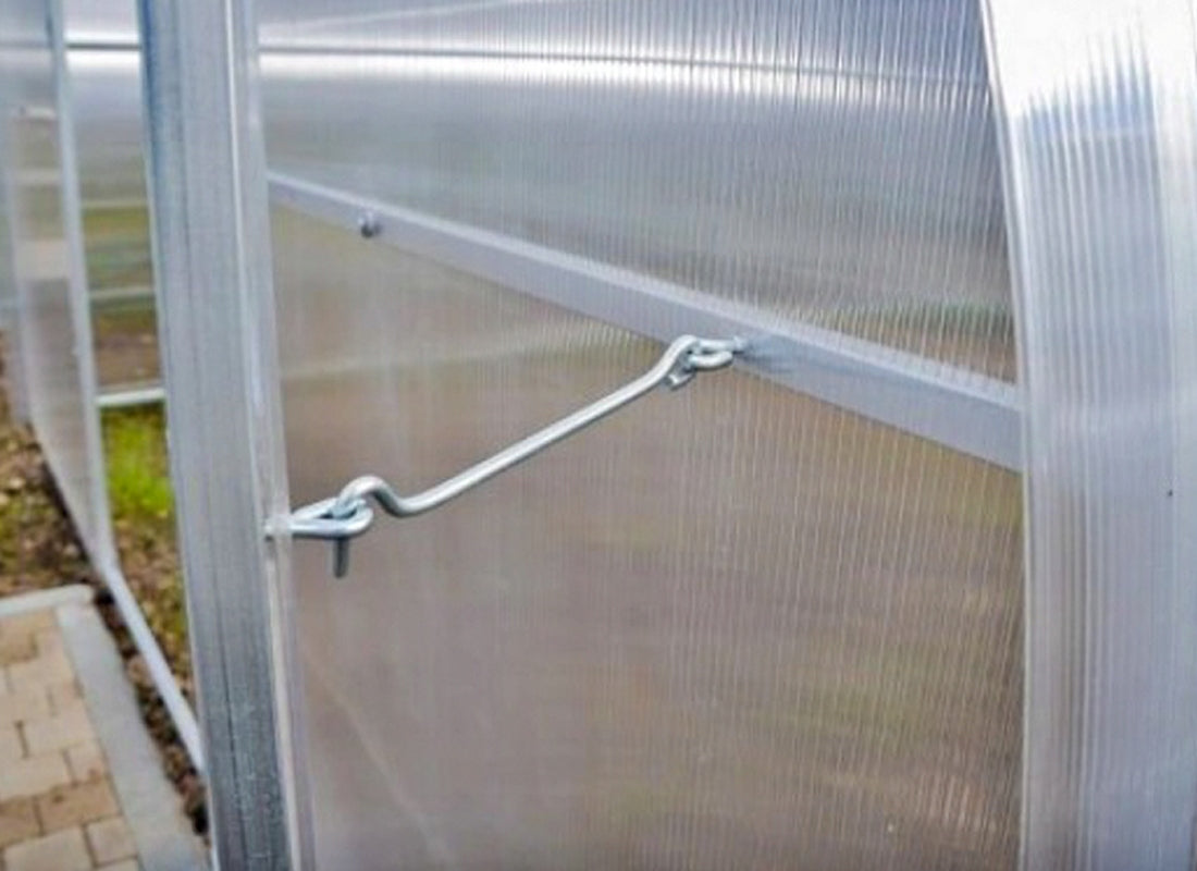 GREENHOUSE MADE OF POLYCARBONATE 2,5x6m with ZINC TUNNEL 40x20mm Length 6 m