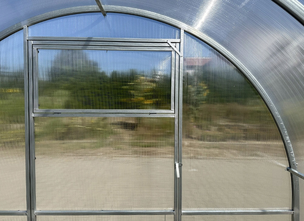 GREENHOUSE MADE OF POLYCARBONATE 2,5x6m with ZINC TUNNEL 40x20mm Thickness 4 mm