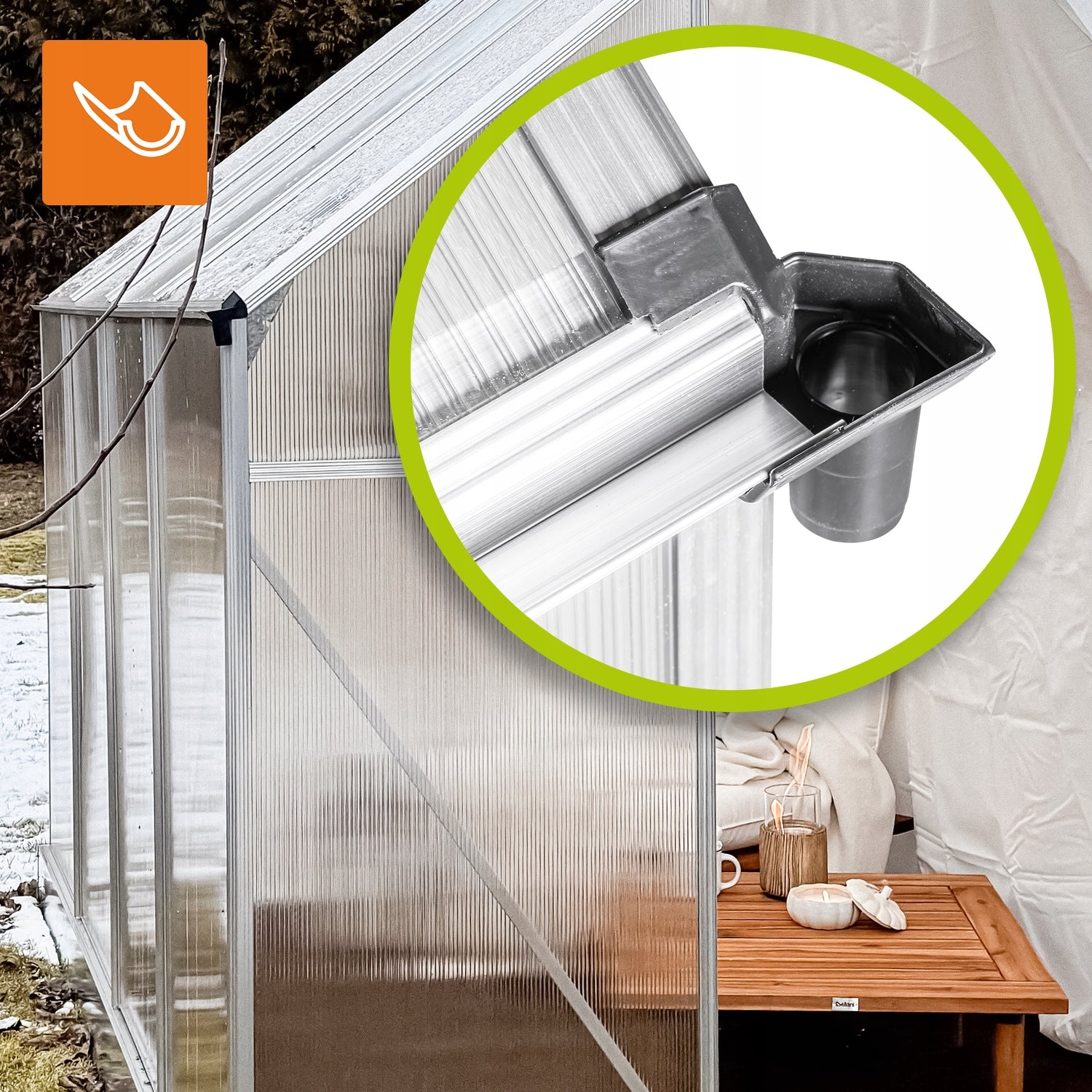 GREENHOUSE MADE OF POLYCARBONATE 4MM - 2,5x2m GARDEN TUNNEL - VIOLA II EAN (GTIN) 5907708173720