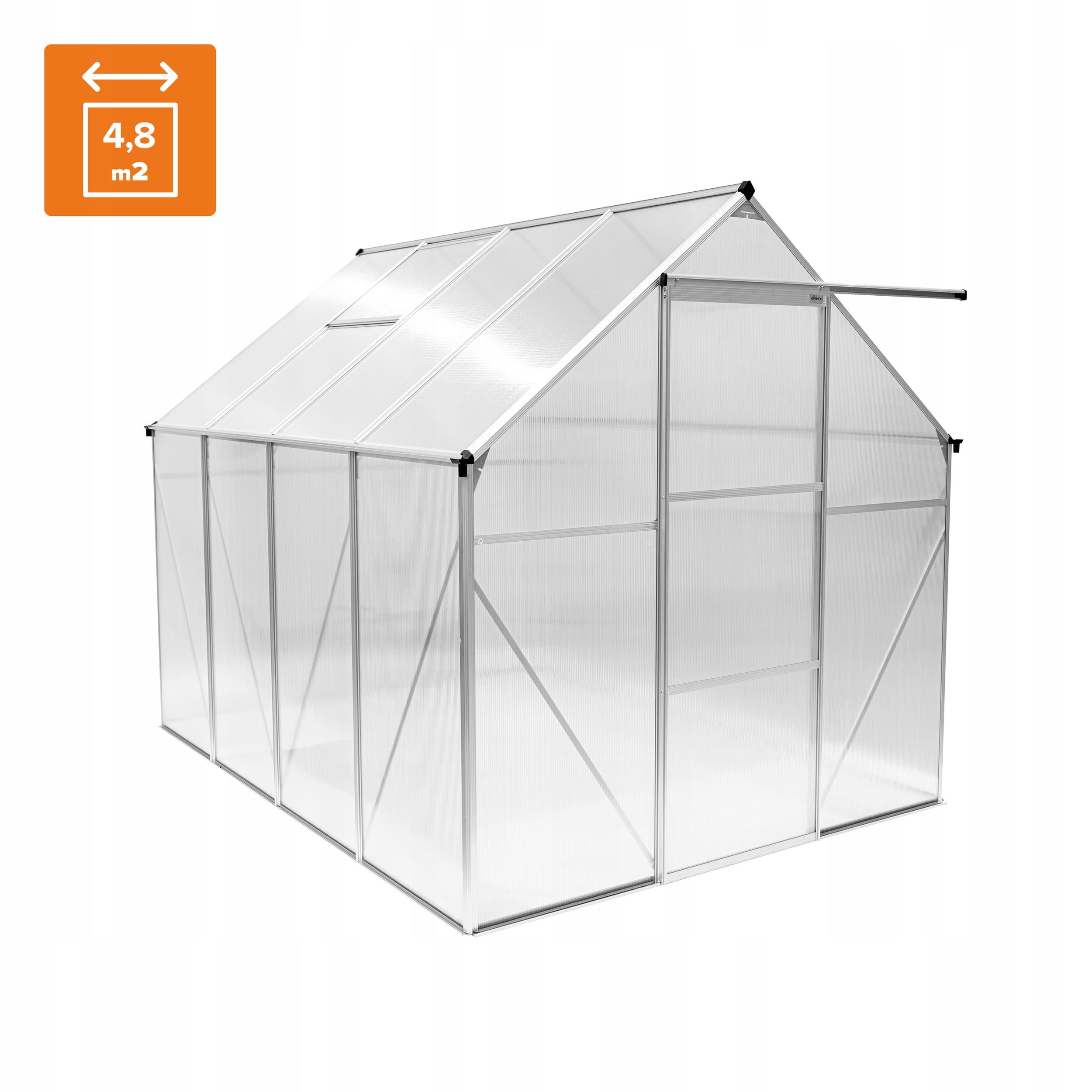 GREENHOUSE MADE OF POLYCARBONATE 4MM - 2,5x2m GARDEN TUNNEL - VIOLA II Length 2.5 m
