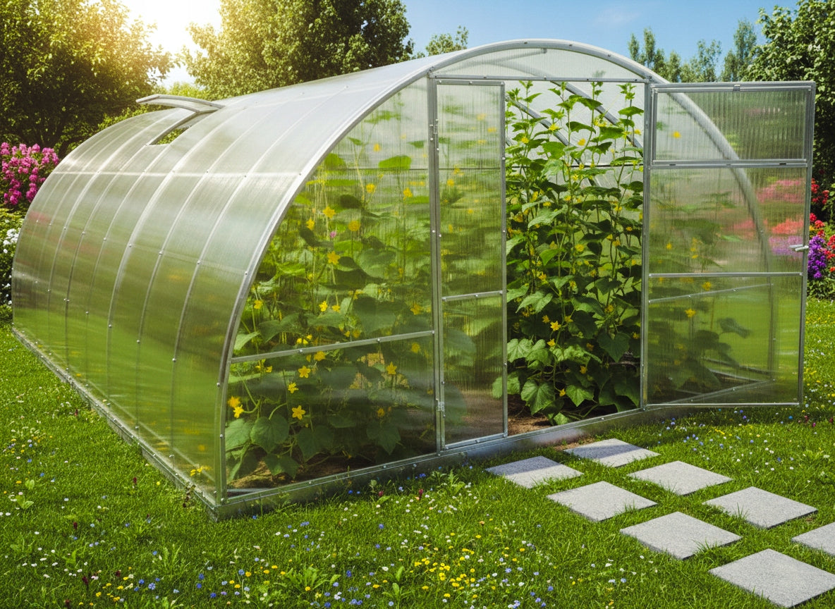 GREENHOUSE MADE OF POLYCARBONATE 6mm 3,5x6 m ZINC 40x20mm Manufacturer code 3,5x6-20x40-6