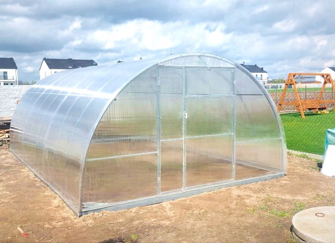 GREENHOUSE MADE OF POLYCARBONATE 6mm 3,5x6 m ZINC 40x20mm Width 3.5 m
