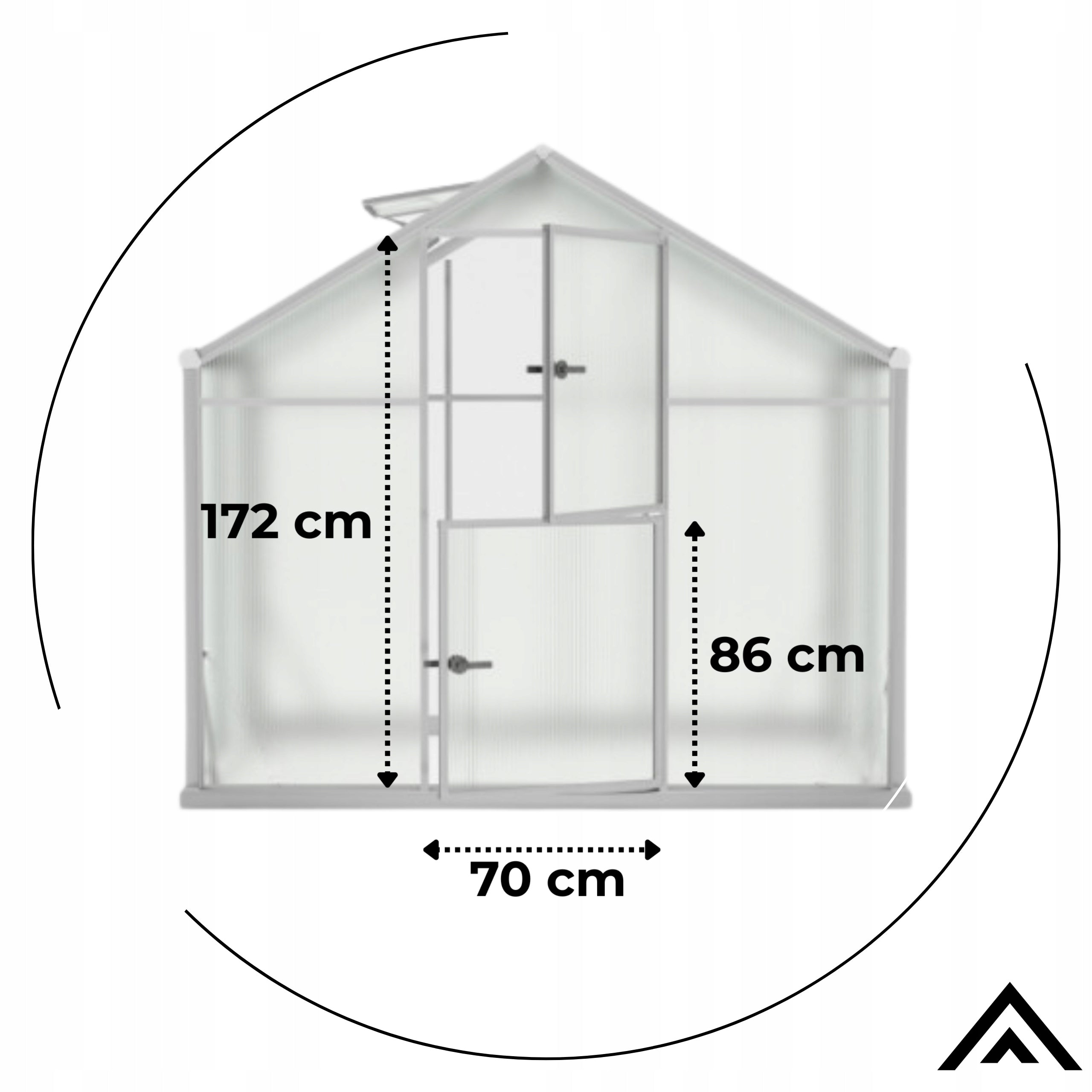 GREENHOUSE POLYCARBONATE GARDEN COTTAGE TUNNEL ROOF WINDOWS 4,30X2,20X2,15cm Manufacturer code Szklarnia z poliwęglanu