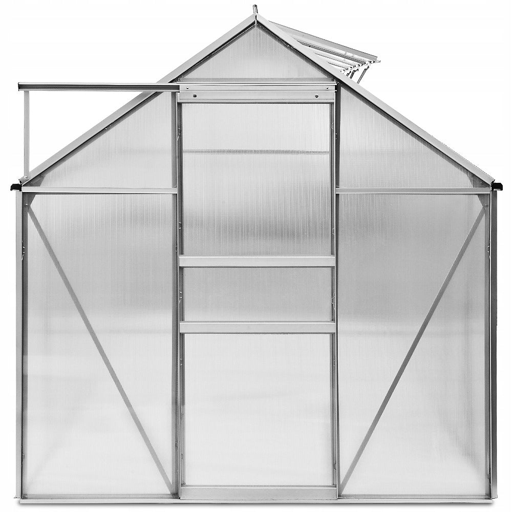 GREENHOUSE POLYCARBONATE GARDEN TUNNEL 4mm 1,9x3,7m STRONG 3x6 with foundation Length 3.7 m