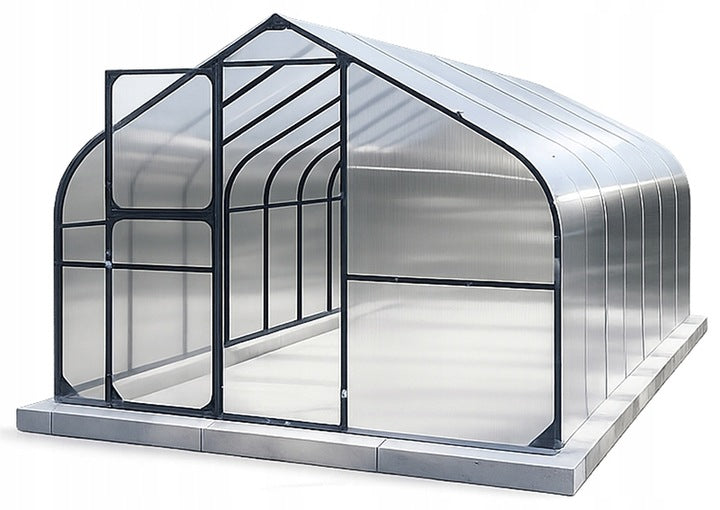 GREENHOUSE POLYCARBONATE TUNEL 18M2 300X600 PTF POLAND ANTHRACITE GRAPHITE Packaging status original