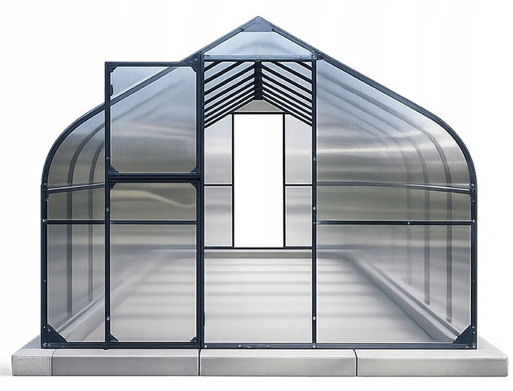 GREENHOUSE POLYCARBONATE TUNEL 18M2 300X600 PTF POLAND ANTHRACITE GRAPHITE