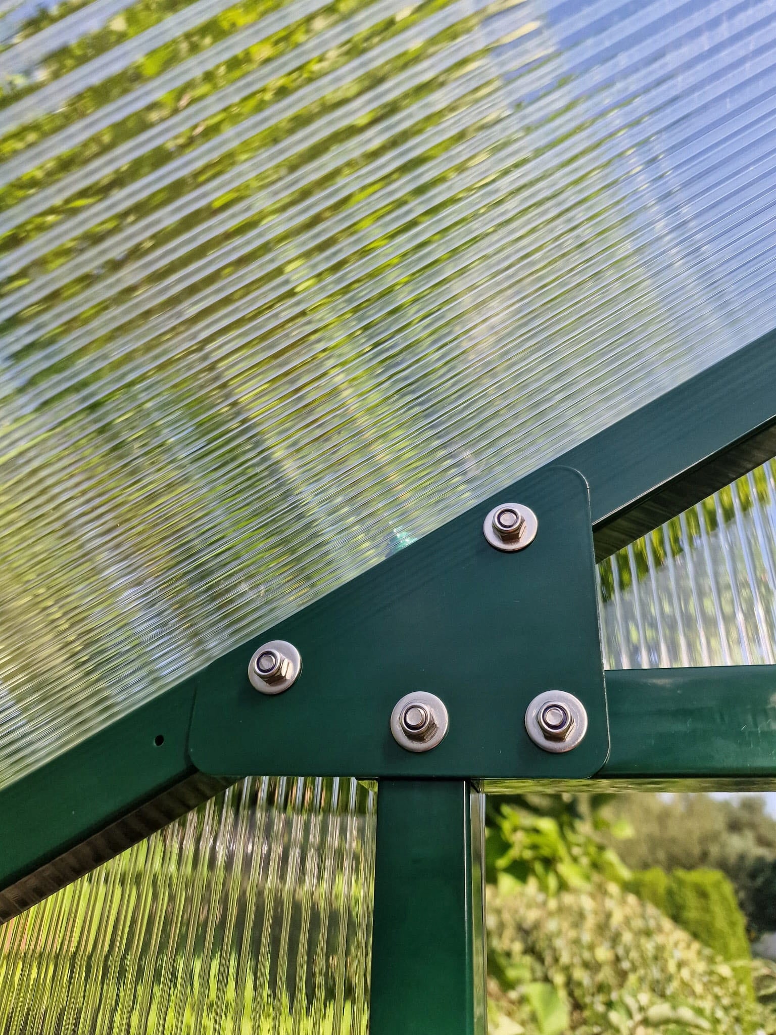 GREENHOUSE POLYCARBONATE TUNNEL 15M2 250X600 PTF POLAND GREEN Length 6 m