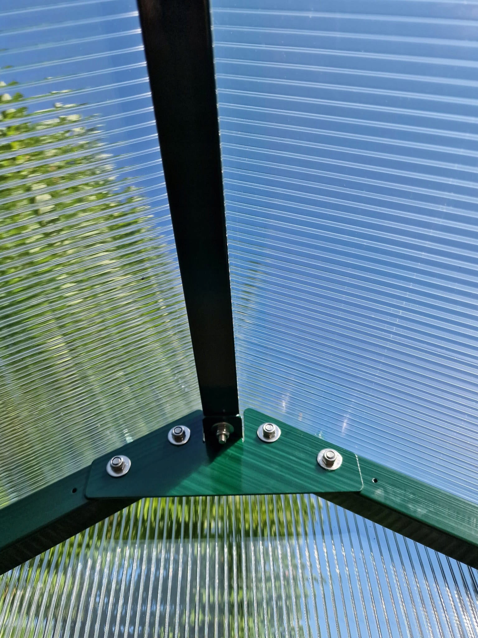 GREENHOUSE POLYCARBONATE TUNNEL 15M2 250X600 PTF POLAND GREEN Product height 220 cm